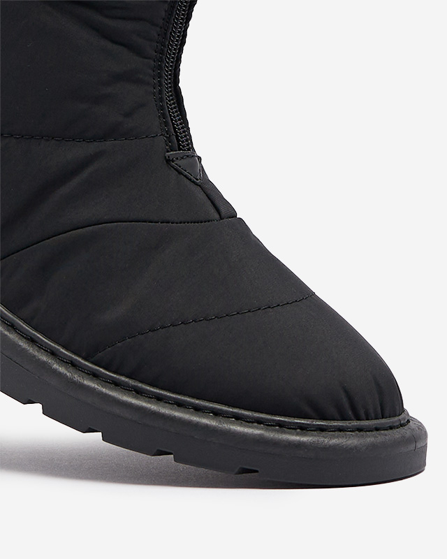 Черни дамски ботуши a'la snow boots Tirigga- Footwear