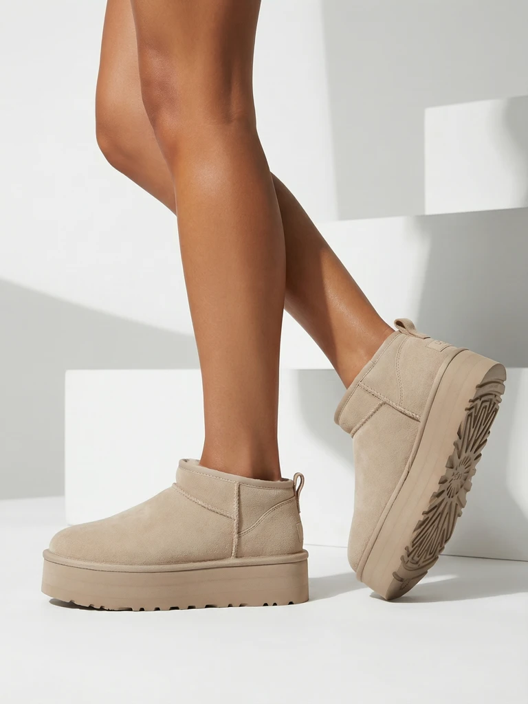 Royalfashion Дамски къси ботуши a'la snow boots Ozozi