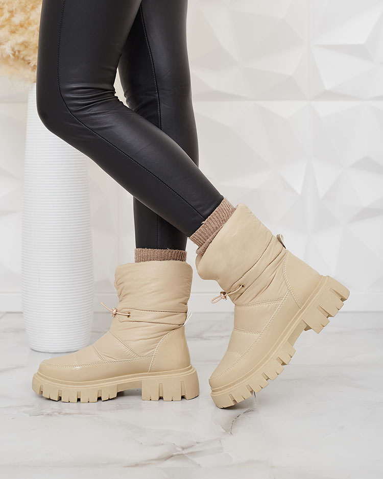 Royalfashion Дамски ботуши за сняг с приплъзване в бежово Sadella