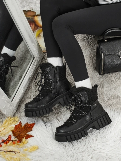 Дамски боти workeri с пух Cindora