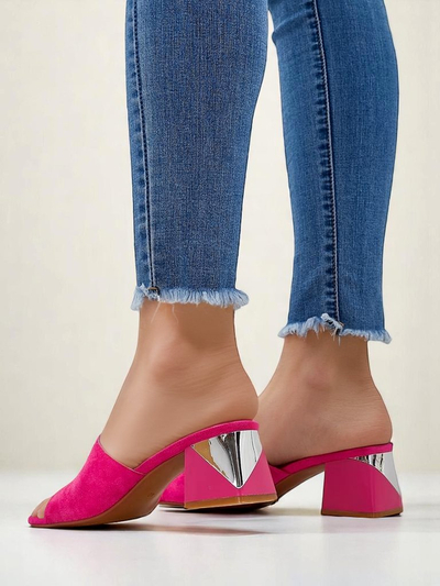 Royalfashion дамски чехли с декоративни токчета Vollatie