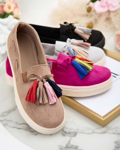 Royalfashion Дамски мокасини с пискюли Bererto