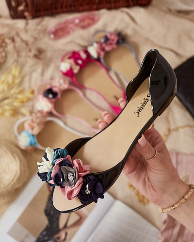 Royalfashion Каучукови балерини с цвете Koddies