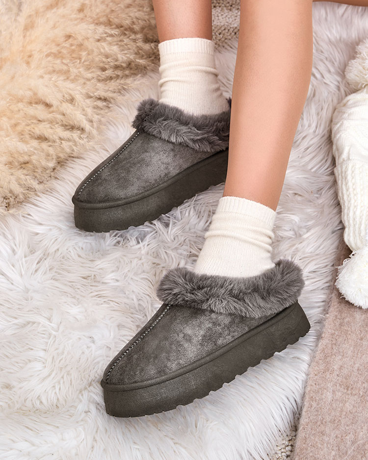 Royalfashion Дамски къси ботуши а'ла ботуши за сняг Kapfiee