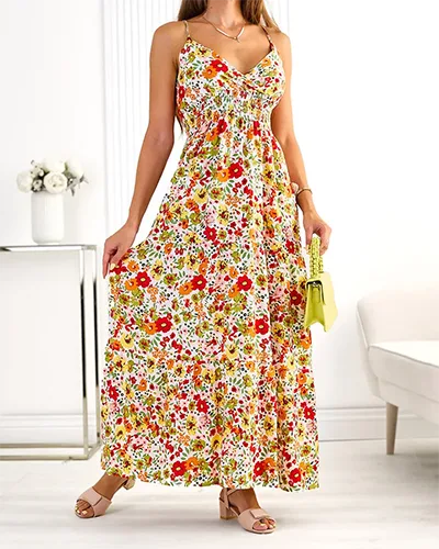 Royalfashion Памучна дамска миди рокля