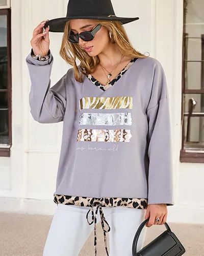 Royalfashion Дамска блуза с принт