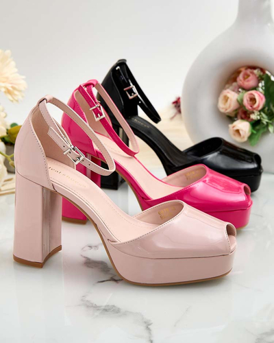 Royalfashion Дамски сандали Lefeyoa с лакиран ток