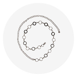 Черен дамски метален колан - Аксесоари