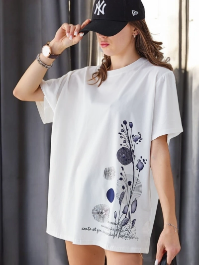 Тениска от памук за жени Royalfashion с принт