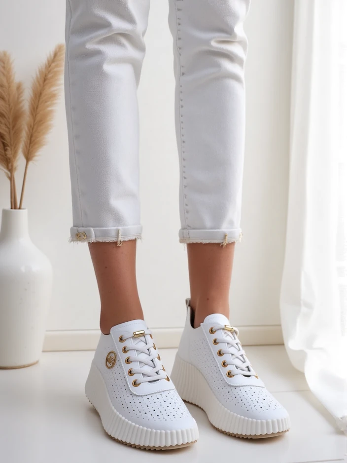 Royalfashion Дамски перфорирани спортни маратонки Jovenes