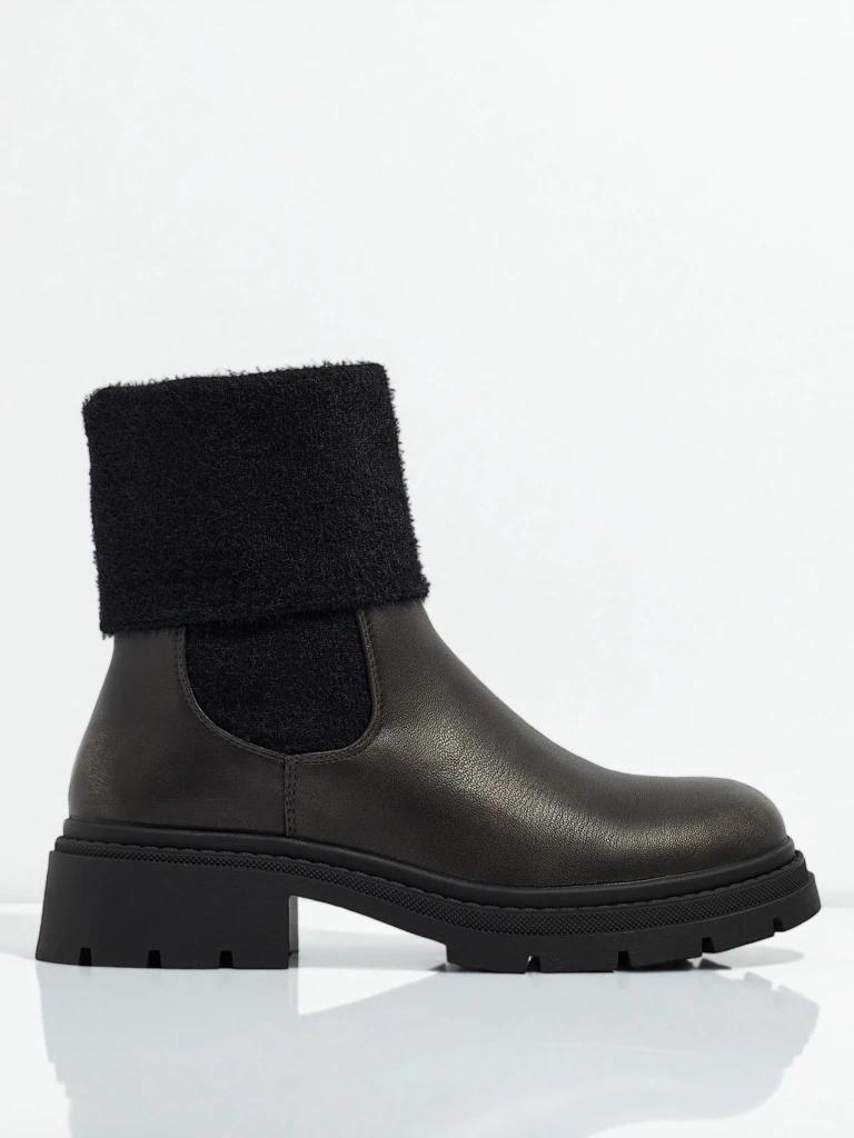 Дамски еко кожени боти с пух Kesy