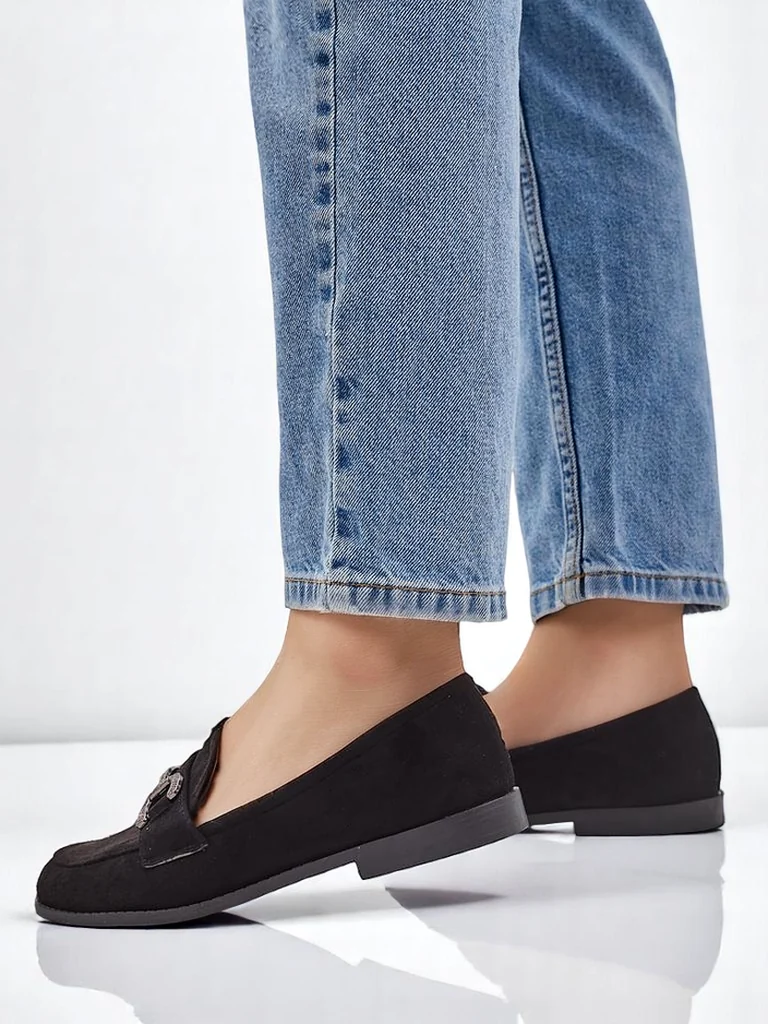 Royalfashion елегантни дамски лофери с декорация от цирконии Zante