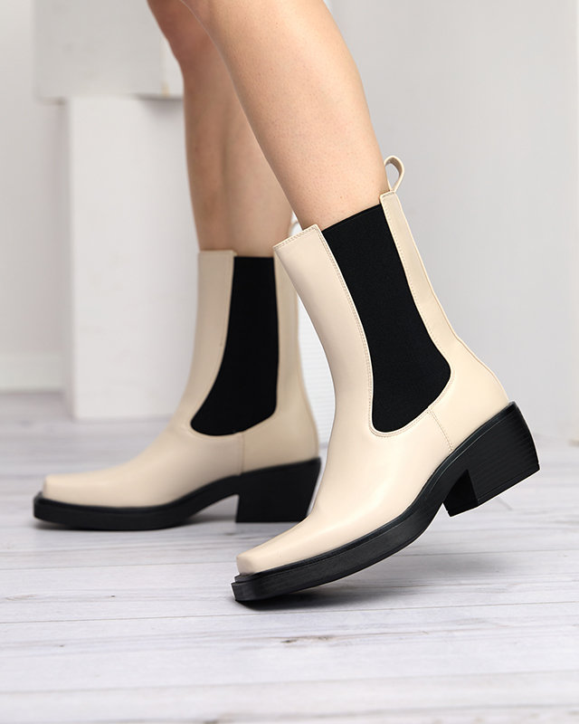 Бежови високи дамски боти Darran - Обувки