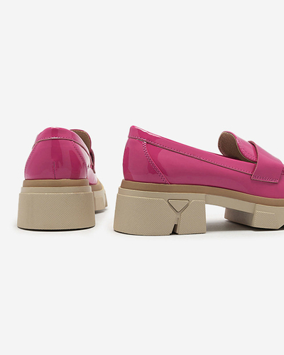 Royalfashion Лакирани мокасини в цвят фуксия за жени Gelopa