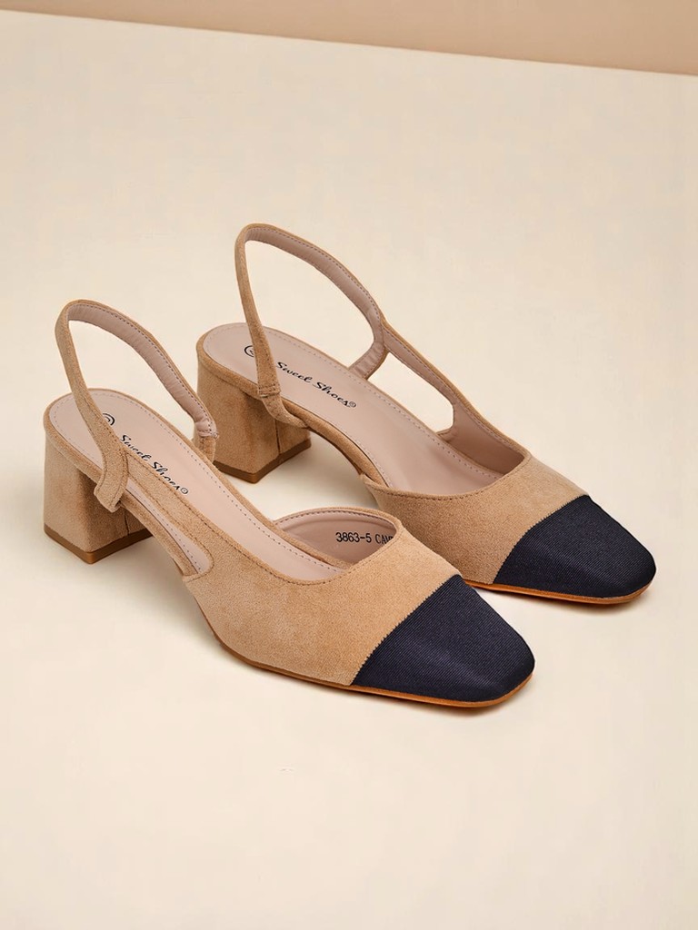 Royalfashion Дамски обувки на нисък ток с декоративен нос Eleganzo