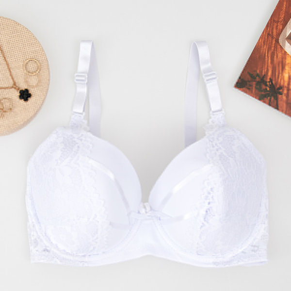 Biały biustonosz usztywniany- Bielizna