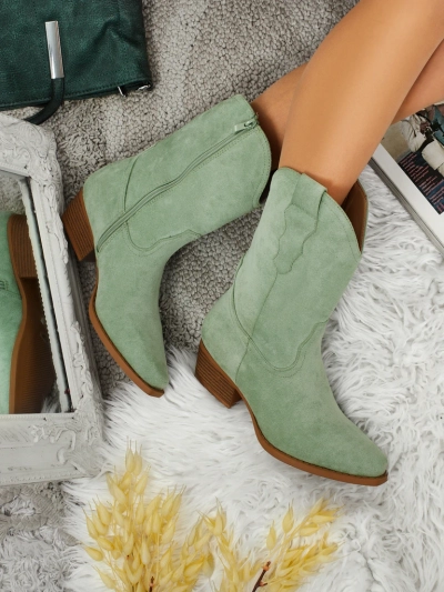 Дамски еко велурени каубойски ботуши SpireHush