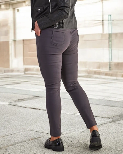 Тъмно сиви дамски изолирани гащи - Дрехи