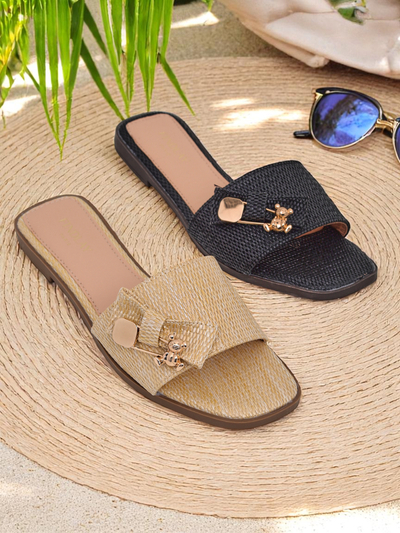 Royalfashion Дамски джапанки от слама Сандали Aurelia