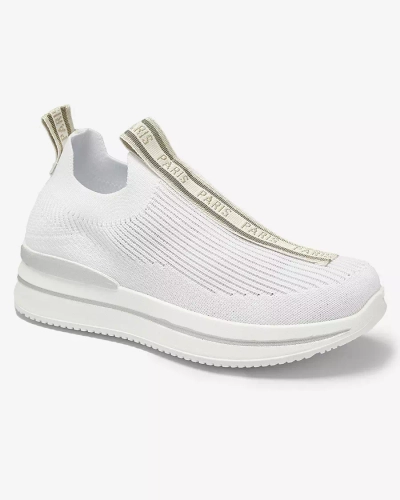 Дамски спортни обувки с надпис в бяло Cerppa- Footwear