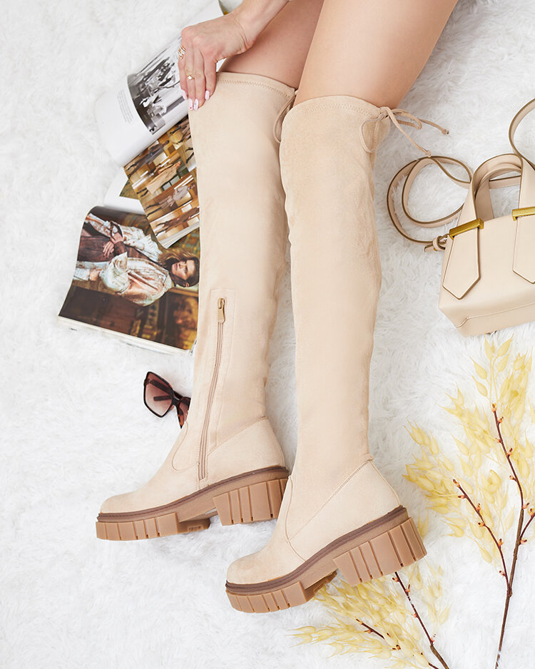 Royalfashion Дамски ботуши над коляното Staroll