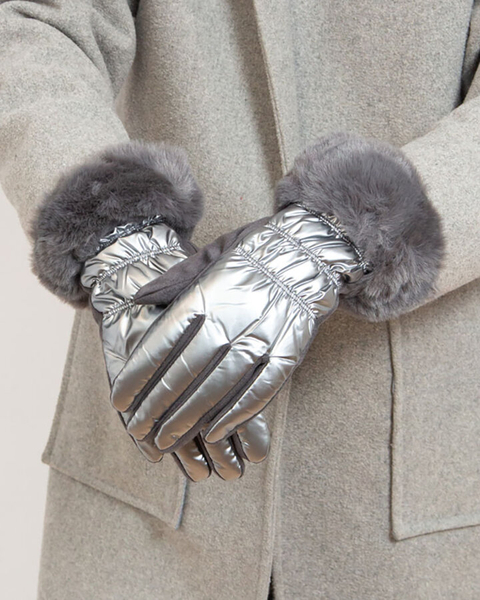 Royalfashion Дамски черни ръкавици