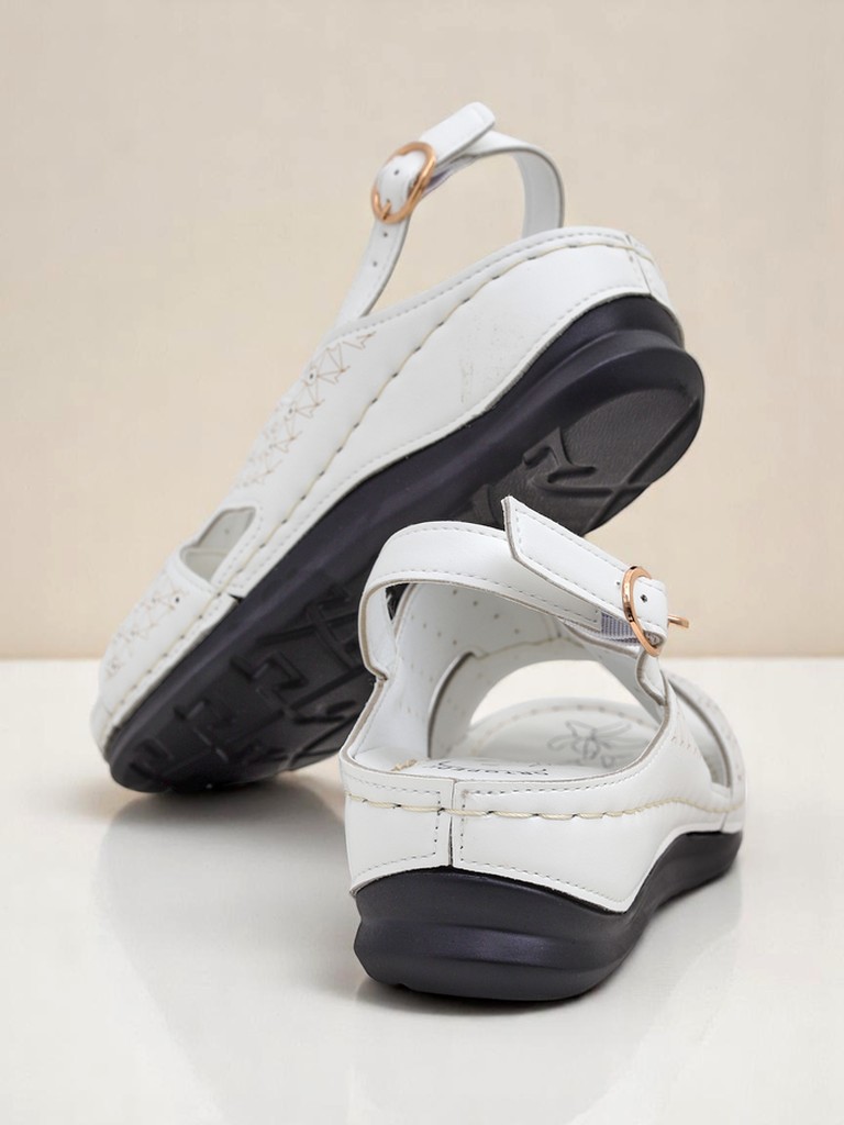 Royalfashion Дамски сандали с нисък клиновиден ток Comfort Chic