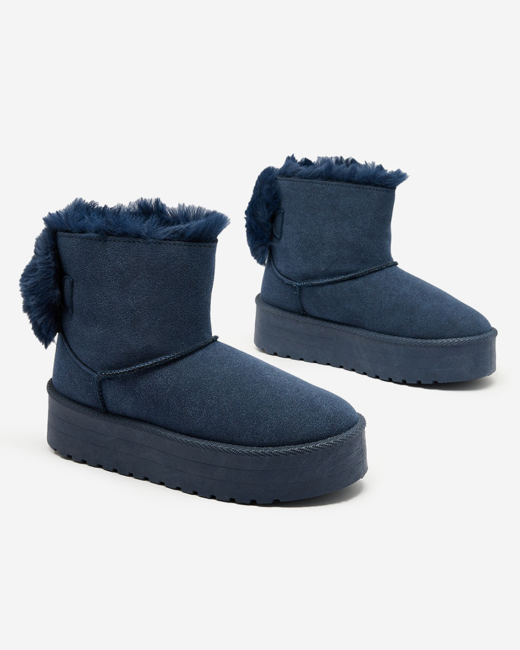 Royalfashion Дамски ботуши a'la snow boots в черно Goroggo