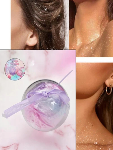 Хайлайтър за лице с мека, пухкава текстура на топче