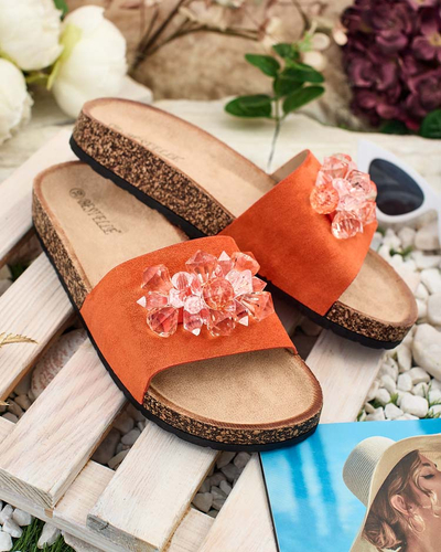 Royalfashion Дамски джапанки Villo с камъни