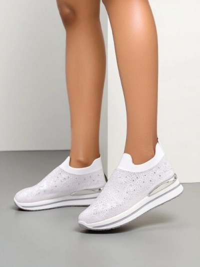 Обувки за спорт за жени Royalfashion с ластик и камъни. Adeq