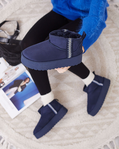 Royalfashion Светлокафяви дамски обувки a'la ботуши за сняг с орнамент Parisela