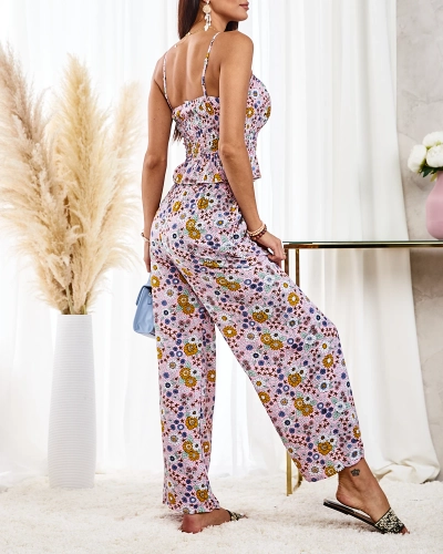 Royalfashion Дамски комплект с шарка в розово