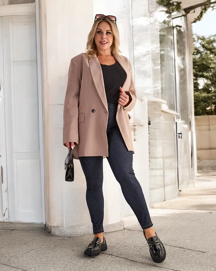 Royalfashion Дамски панталони PLUS SIZE