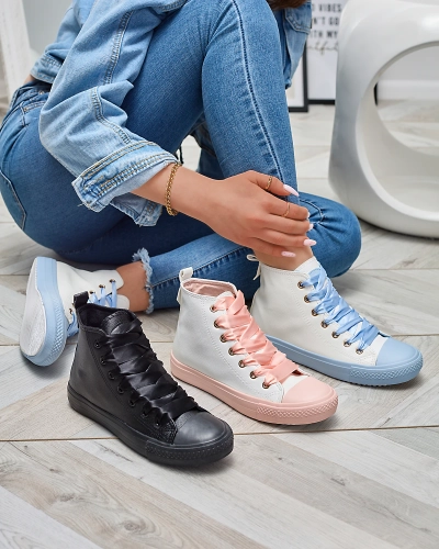 Бяло-розови дамски спортни маратонки Macako- Footwear