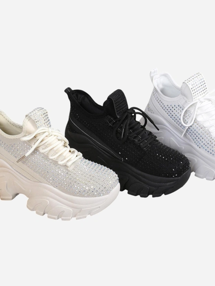 Royalfashion дамски спортни маратонки с кристали Blysco