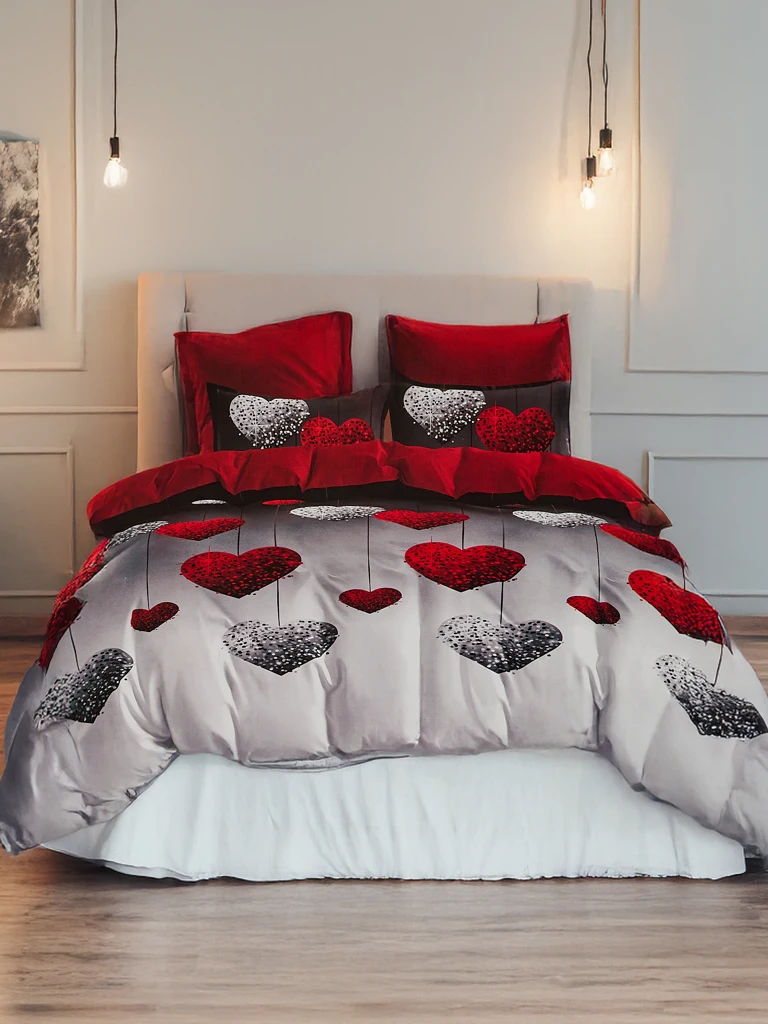 Royalfashion Шарено спално бельо 180x200 комплект 3 ЧАСТИ