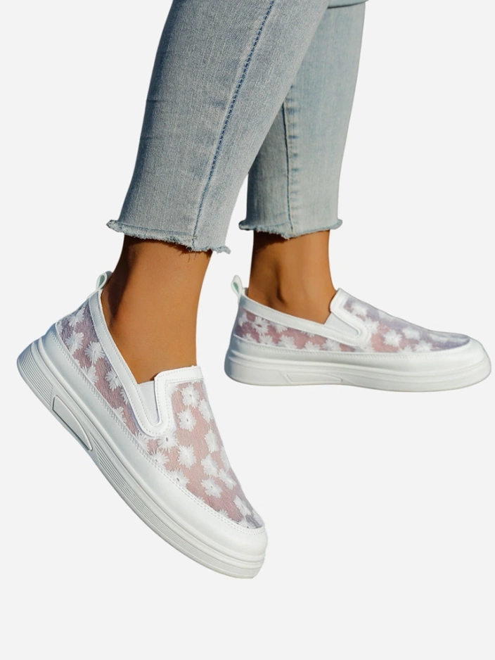 Royalfashion Женски мрежести мокасини с цветя Emzos