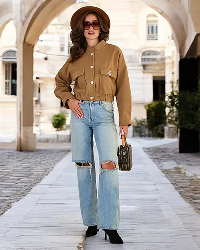 Royalfashion Дамско яке тип "бомбър"