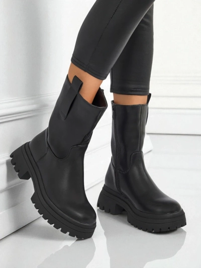 Дамски високи боти от еко кожа Scarlet Mist