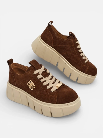 Спортни дамски маратонки от естествена кожа Renos