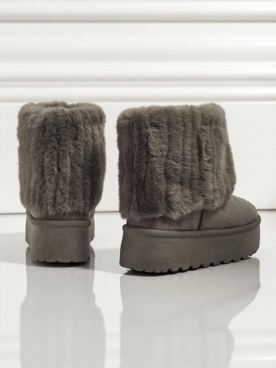 Дамски ботуши тип снегоходки с пухкава подплата Irelle