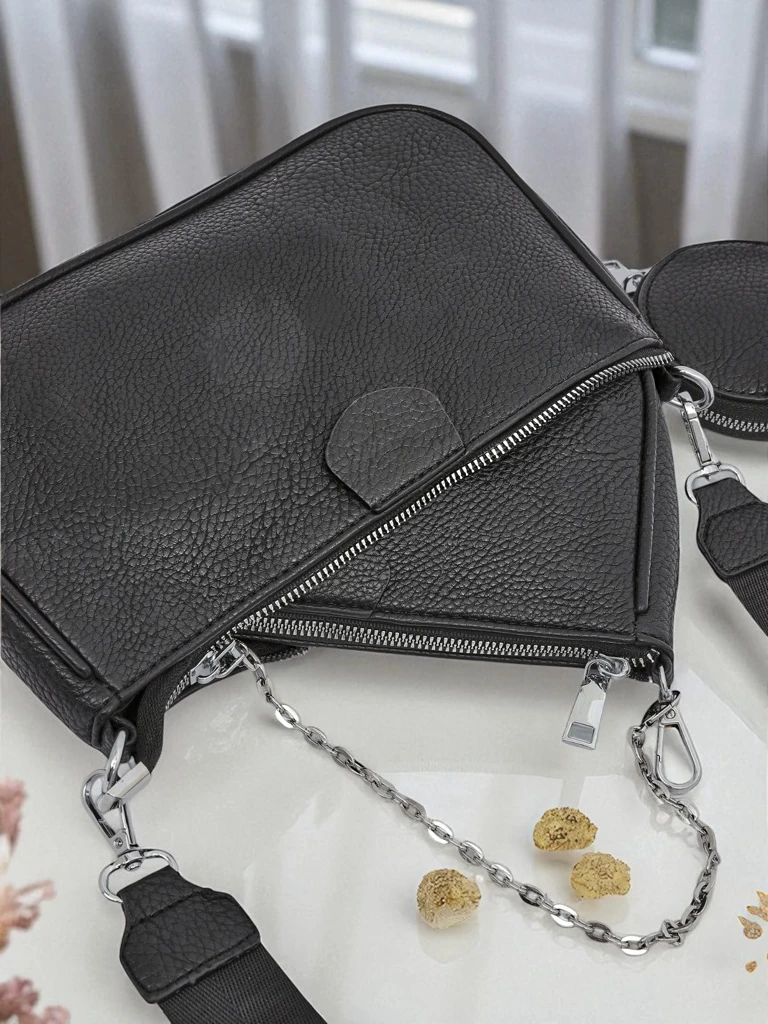 Дамска многофункционална чанта Scylla в черен цвят от екологична кожа