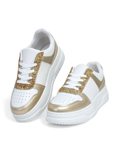 Bella Glamour Златни Дамски Сникърси