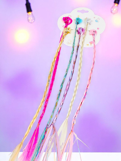 Royalfashion Цветни плитки с клипс за коса