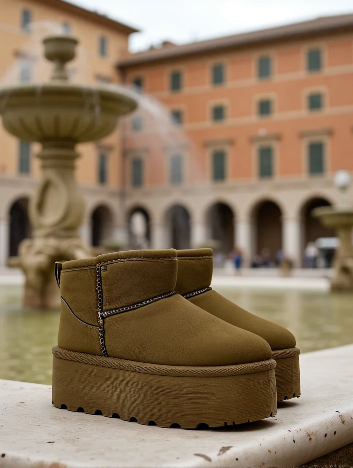 Royalfashion Къси ботуши дамски обувки в стил сняг Wiebi