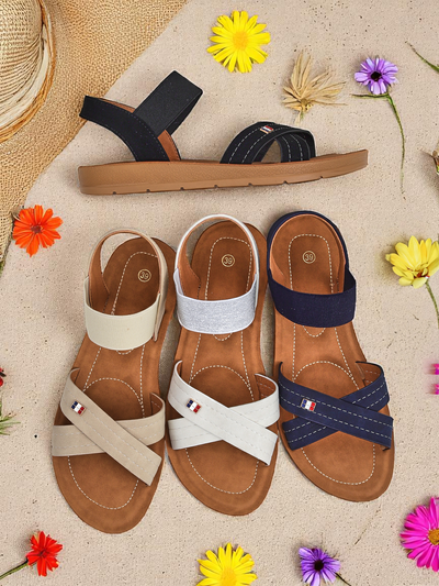 Royalfashion Дамски сандали с еластична лента Zerefis