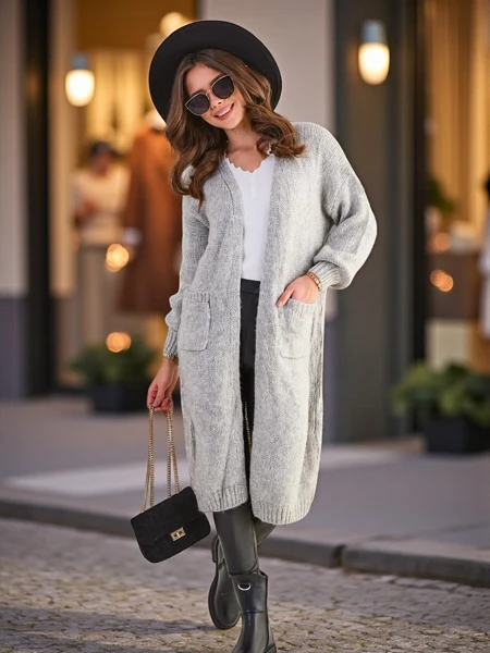 Ройалфешън Плетена дамска пончо блуза