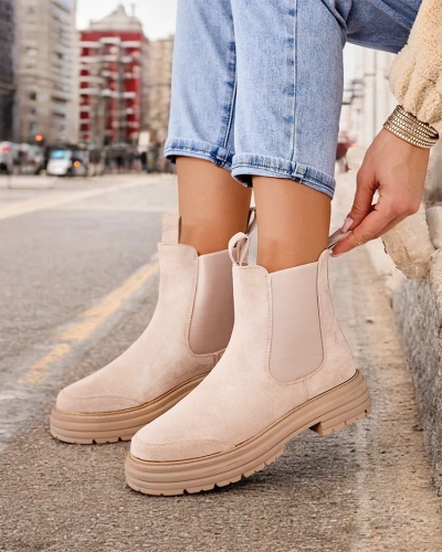 Дамски ботуши на Royalfashion с декоративна каишка Ozzoas