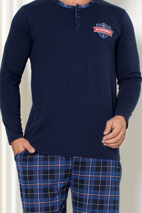 Royalfashion Памучни мъжки карирани пижами